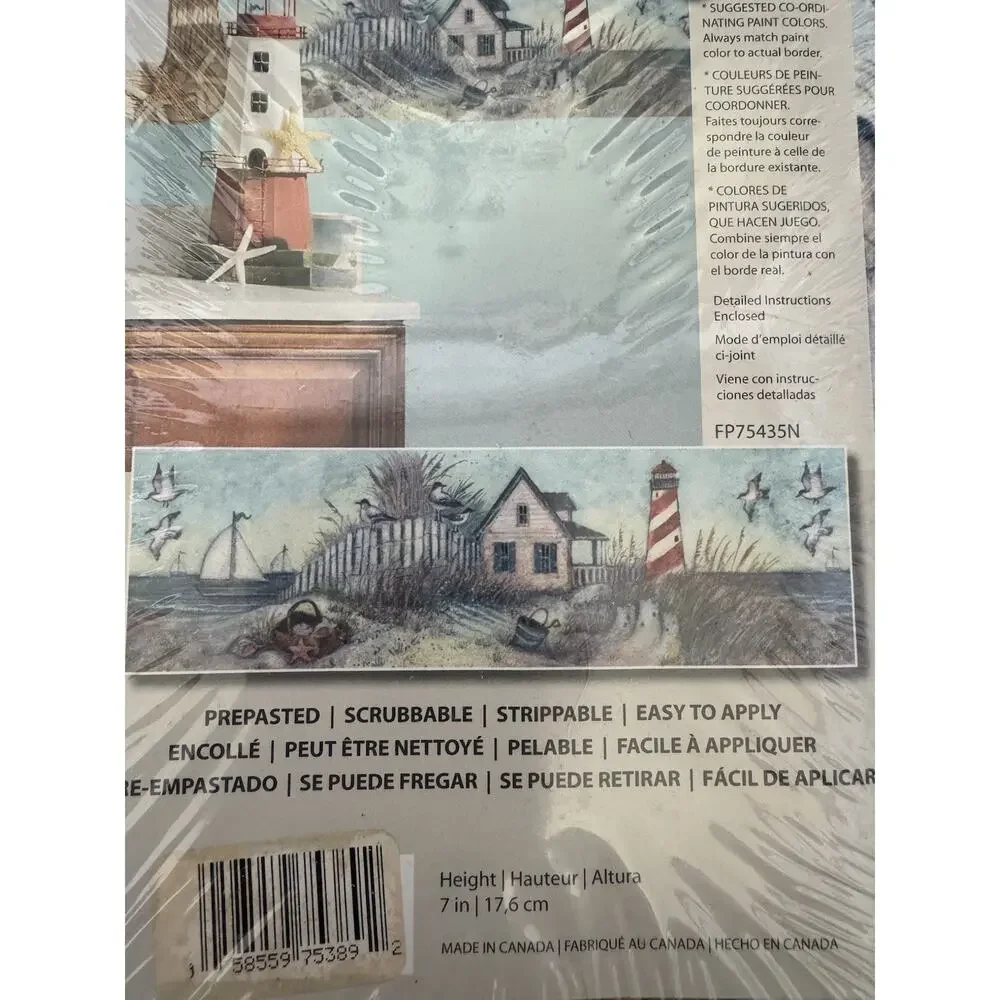 VTG 3 Wallpaper Border Decor Coast Coastal Cottage Oceancore Seaside Chic Beach